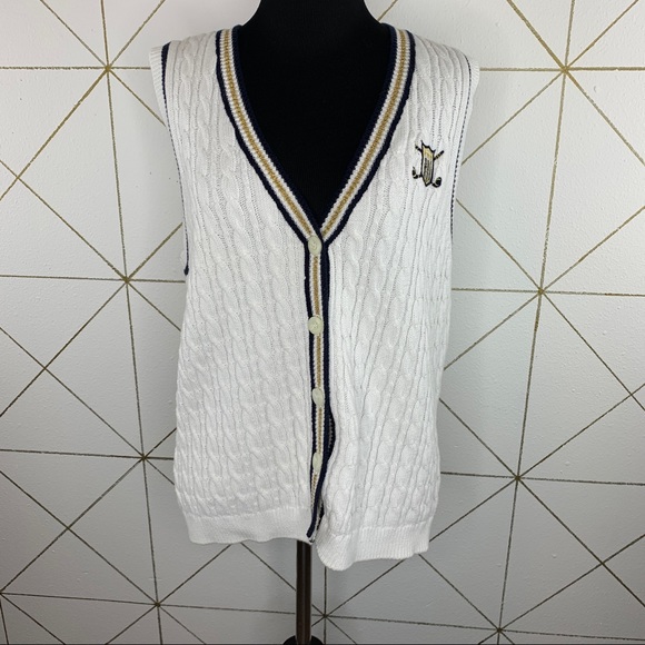 EP Pro Women’s Button Front Sleeveless Knit Vest Size Medium